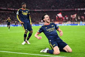 Arsenal Draw 2-2 at Bayern After Dramatic Rice Rescue
